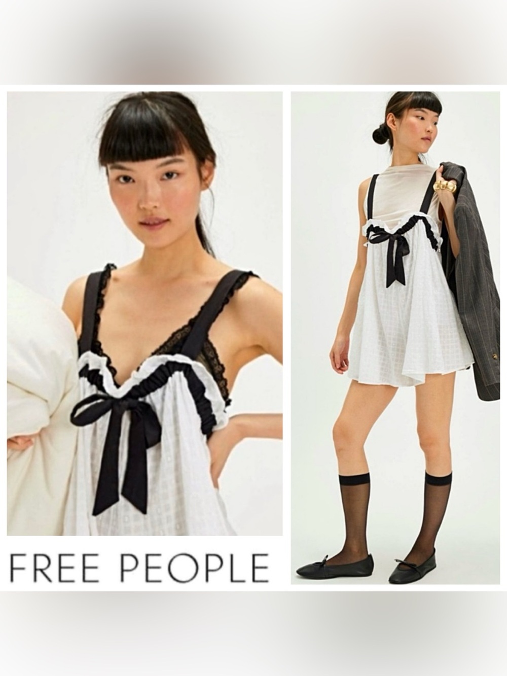 🔥NWTS-$90 FREE PEOPLE Back To Love Romper One-Piece L Shorts Embroidered Details